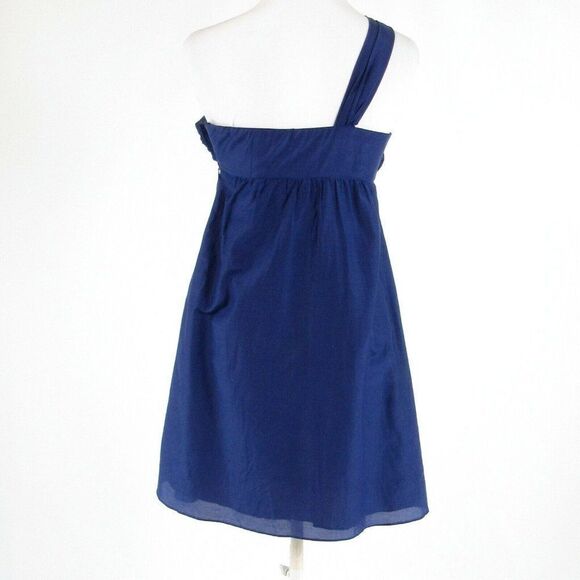Blue ANN TAYLOR LOFT one shoulder dress 0 - Picture 7 of 8